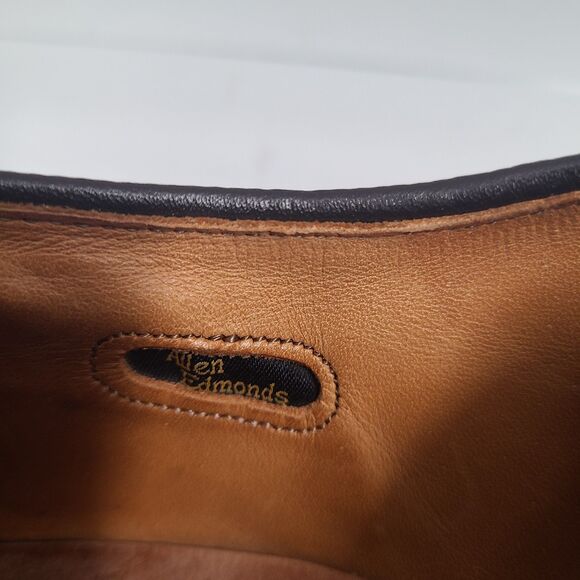 Allen Edmonds Hersey Mens 10 D Oxfords Chili Weave Leather Split Toe Derby Shoes - Picture 7 of 9